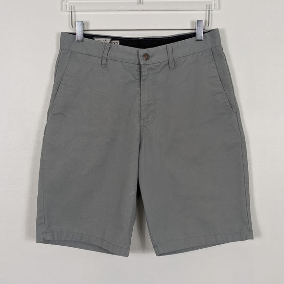 Volcom Gray Canvas Shorts Size 31 - Picture 2 of 9